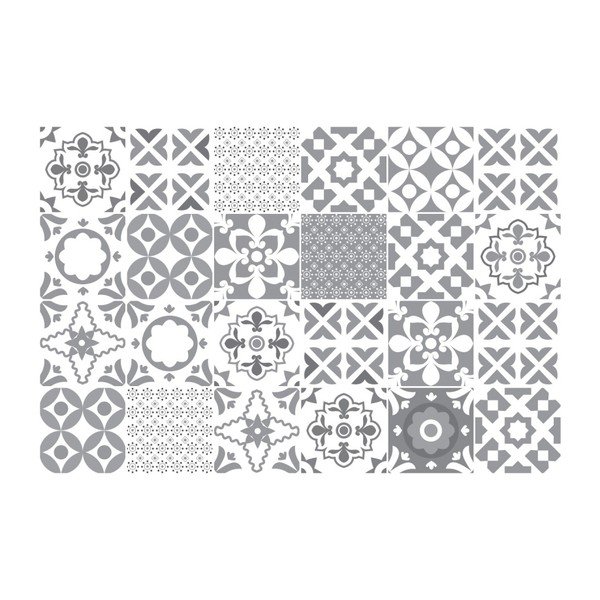 24 "Ambiance" sienų lipdukų rinkinys "Azulejos Badgio", 10 x 10 cm-image-1