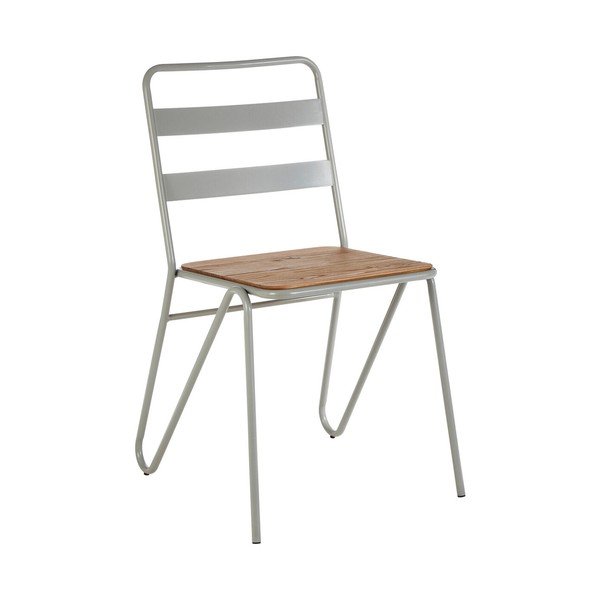 Pilkos spalvos/natūralios spalvos iš guobos masyvo valgomojo kėdė District – Premier Housewares