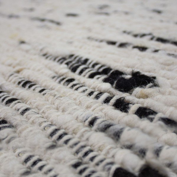 Rankų darbo pilkos spalvos/dramblio kaulo spalvos iš vilnos kilimas 160x230 cm Ellsa  – Flair Rugs-image-3