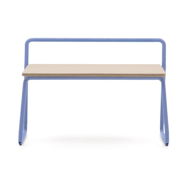 Mėlynos spalvos/natūralios spalvos suolas Tinn – Kave Home-image-2