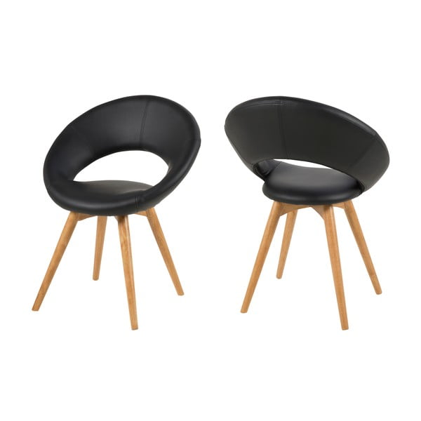 Juodos spalvos valgomojo kėdė