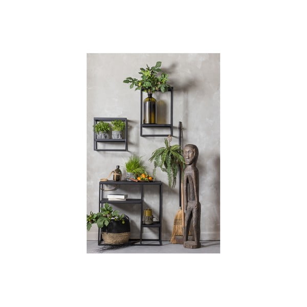 Juodos spalvos metalinė lentyna WOOOOD Febe-image-1