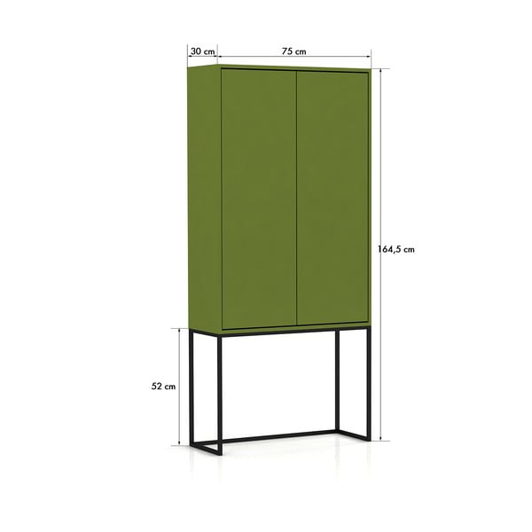 Spintelė žalios spalvos 75x164,5 cm Lennon – Really Nice Things-image-3