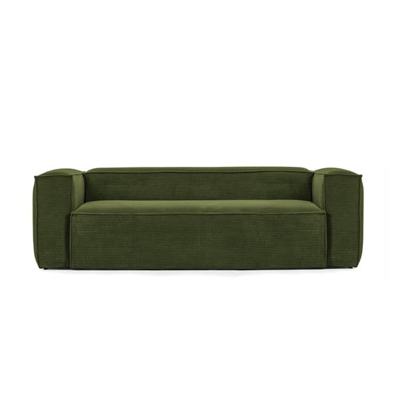 Iš kordinio velveto sofa žalios spalvos 240 cm Blok – Kave Home