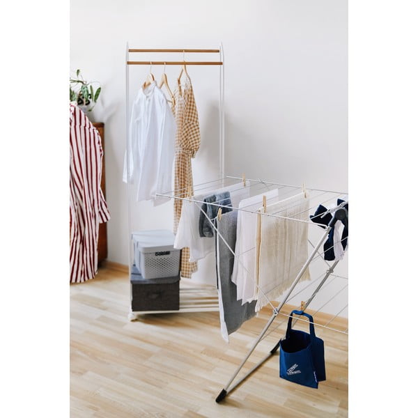 Iš metalo su ratukais drabužių kabykla baltos spalvos Tower – YAMAZAKI-image-1