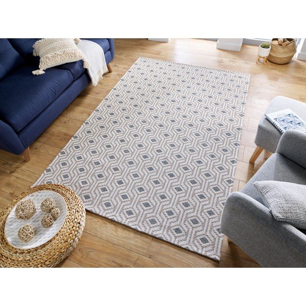 Smėlio ir pilkos spalvos medvilninis kilimas Flair Rugs Bombax, 114 x 170 cm-image-4