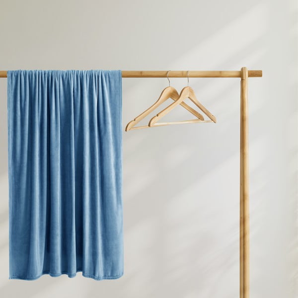 Tamsiai mėlynos spalvos pledas iš mikropluošto DecoKing Mic, 160 x 210 cm-image-4