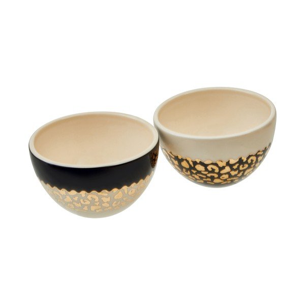 Maži dubenys kreminės spalvos/auksinės spalvos iš akmens masės 2 vnt. 180 ml London – Premier Housewares-image-4