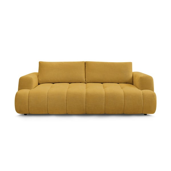 Garstyčių spalvos sulankstoma/su sandėliavimo vieta sofa 251 cm Fuji – Bobochic Paris
