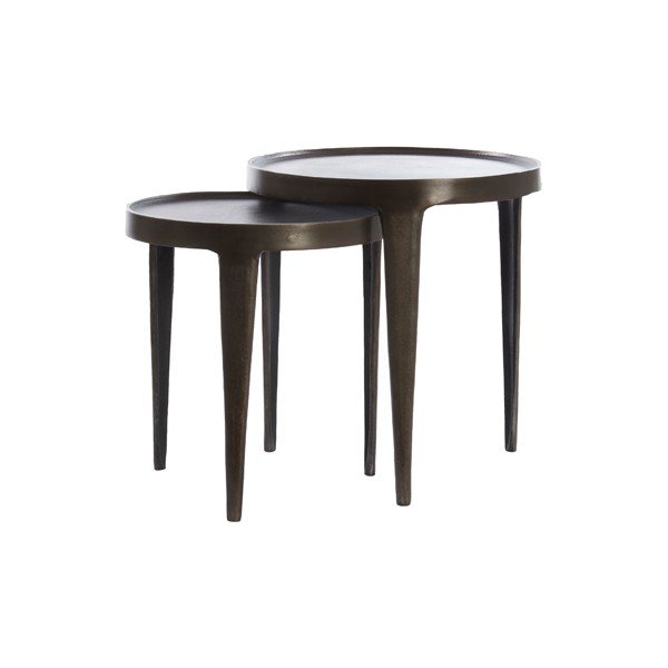 Iš metalo apvalios formos šoninis stalas ø 43 cm Tobias – Light & Living