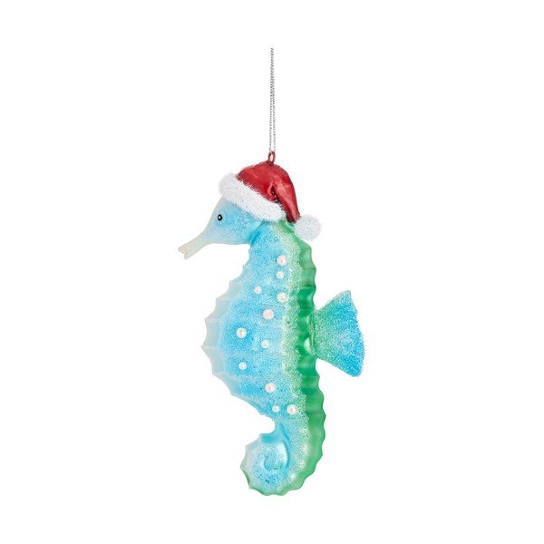 Iš stiklo eglutės papuošimas Seahorse – Sass & Belle