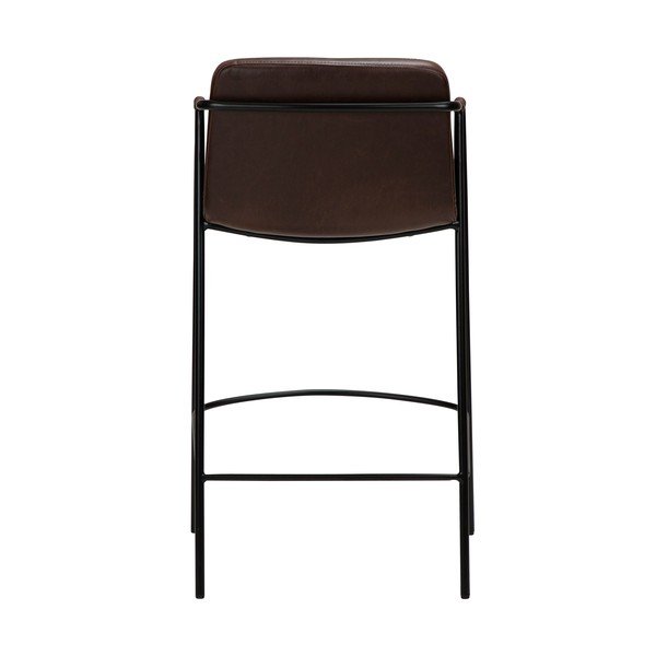 Tamsiai ruda dirbtinės odos baro kėdė DAN-FORM Denmark Boto, aukštis 95 cm-image-3