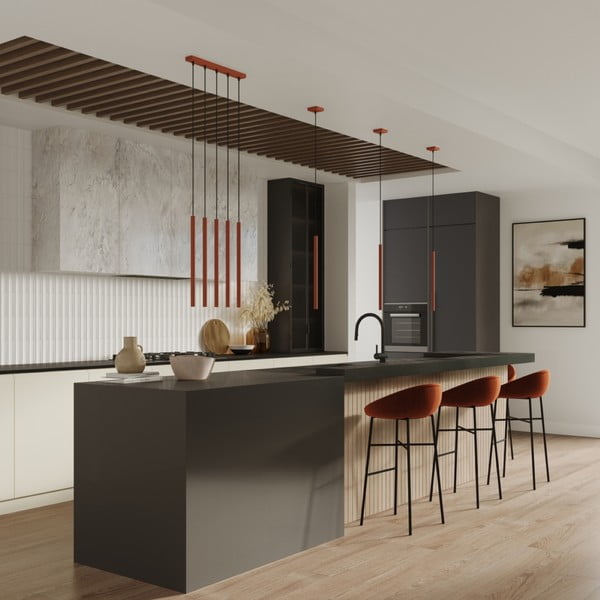 Kabantis šviestuvas raudonos plytų spalvos ø 19,5 cm Fideus – Sollux-image-4