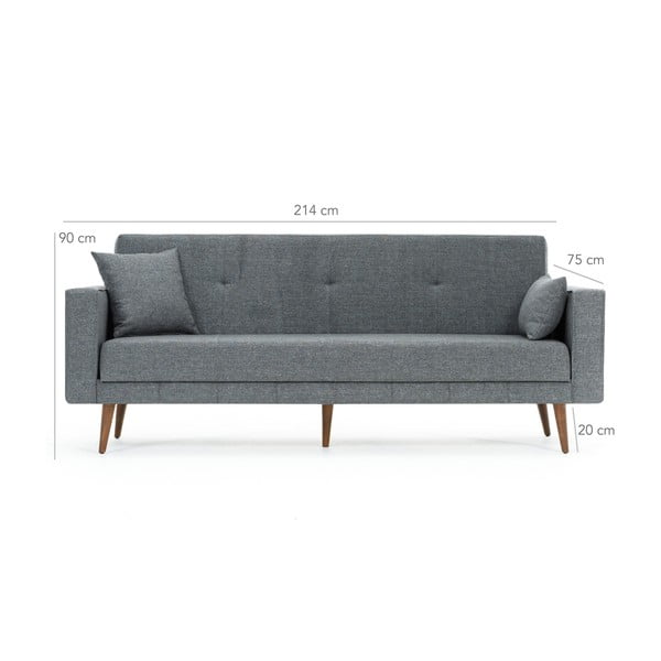 Pilka sofa lova Balcab Home Ivonne-image-1