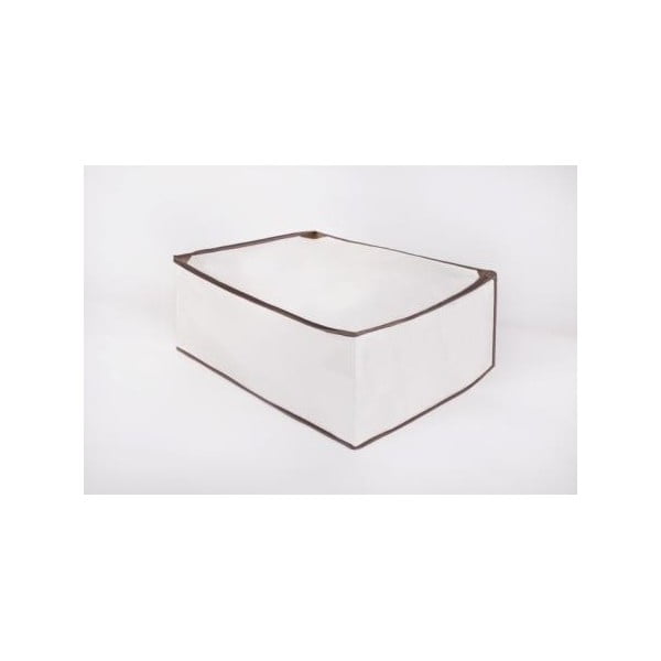 Baltos natūralios drobės antklodžių laikymo dėžė "Tina", 60 x 40 cm