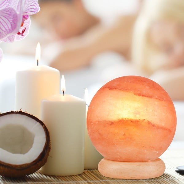 Oranžinė druskos lempa, aukštis 16 cm Sally - LAMKUR-image-2