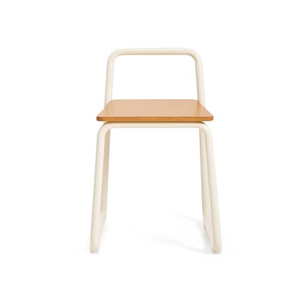 Smėlio spalvos iš metalo vaikiška kėdė Tinn – Kave Home-image-2