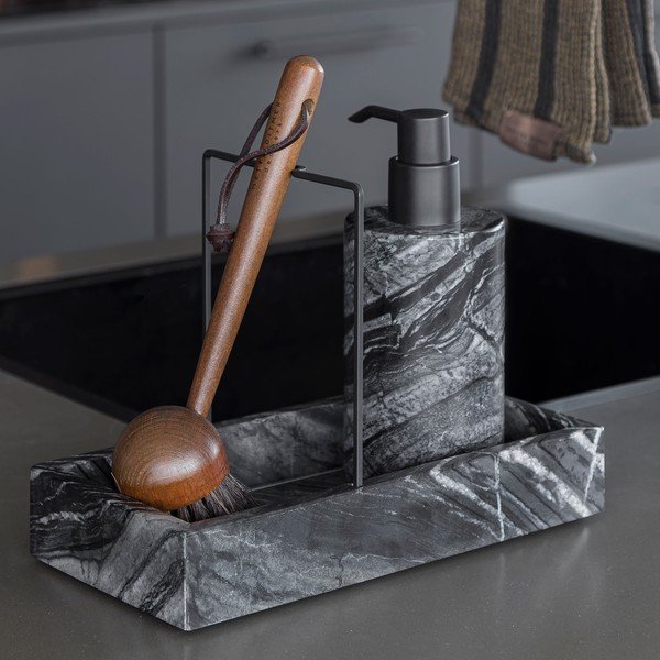 Iš akmens valymo priemonių organizatorius prie kriauklės tamsiai pilkos spalvos Marble – Mette Ditmer Denmark-image-2
