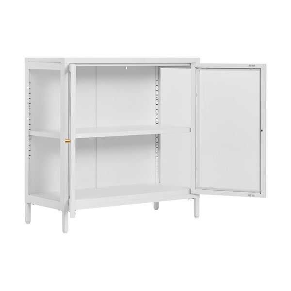 Iš metalo vitrina baltos spalvos 80x80 cm Dalby – House Nordic-image-2