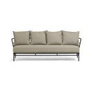 Smėlio spalvos sodo sofa su metaline konstrukcija Kave Home Mareluz