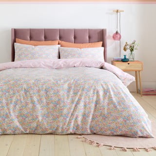 Rožinės spalvos dvigulė/itin ilga patalynė 230x220 cm Darcy Floral – Catherine Lansfield