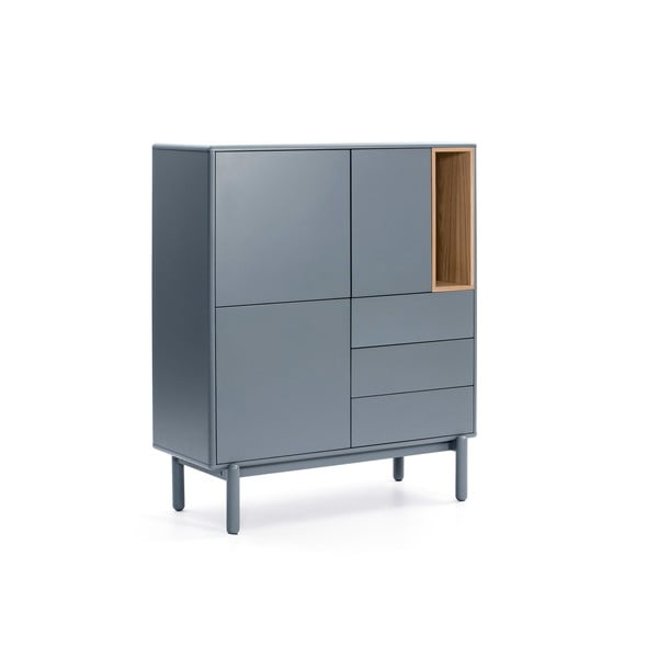 Aukšta šoninė spintelė mėlynos spalvos/pilkos spalvos 100x120 cm Corvo – Teulat-image-2