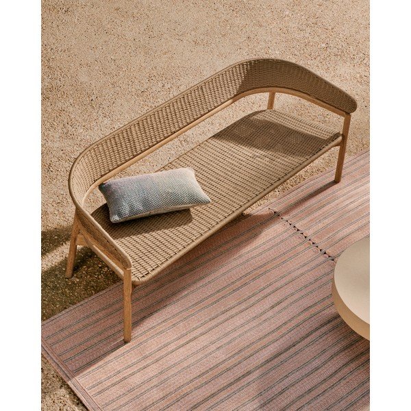 Smėlio spalvos/natūralios spalvos iš akacijos masyvo sodo sofa Arinella – Kave Home-image-2