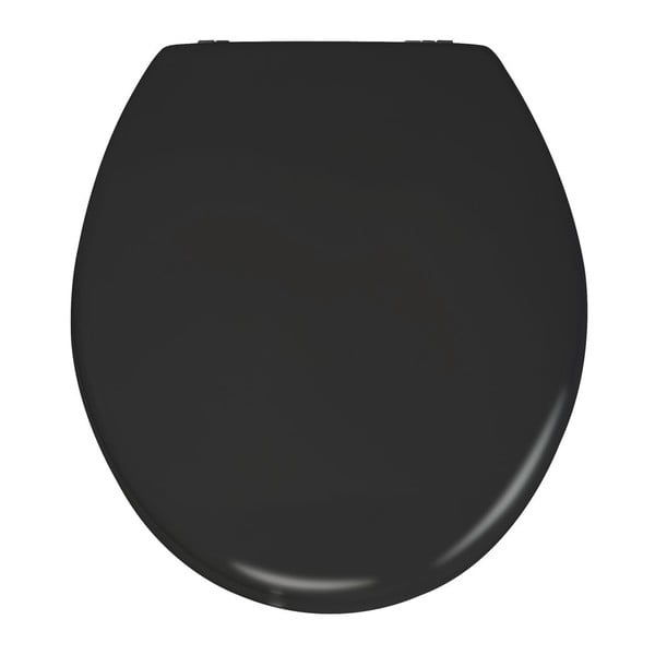 Matinės juodos spalvos tualeto sėdynė Wenko Prima, 41 x 38 cm