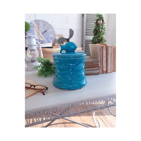 Dėžutė su dangteliu Orchidea Milano Fish, aukštis 20 cm