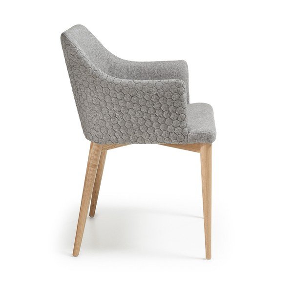 Šviesiai pilka valgomojo kėdė Kave Home Danai-image-3