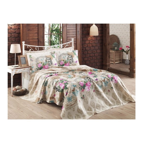 Lengvas lovos užtiesalas su paklode ir pagalvių užvalkalais Angel Town, 200 x 235 cm