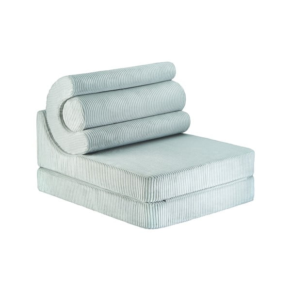 Mėtų spalvos iš kordinio velveto vaikiškas krėslas Flipster – Wigiwama