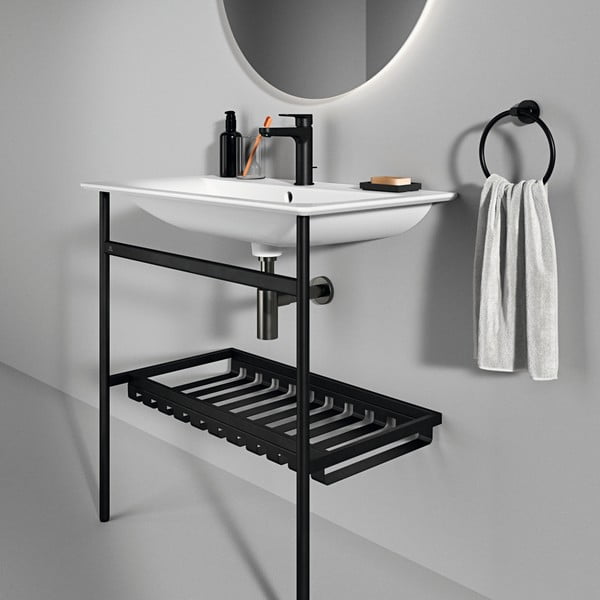 Iš metalo laikiklis kriauklei juodos spalvos 76x84 cm Conca – Ideal Standard-image-1