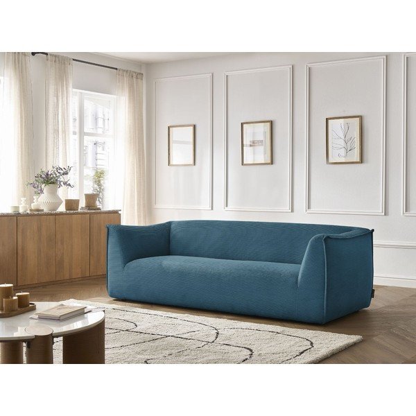 Mėlynos spalvos sofa iš kordinio velveto 242 cm Giorgia – Bobochic Paris-image-1
