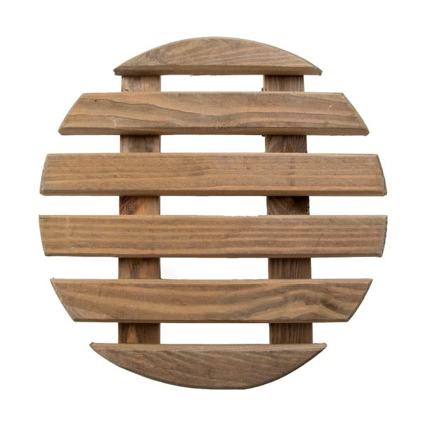 Iš medžio mobilus stovas gėlių vazonui ø 29 cm (aukštis 8 cm) Indoor – Esschert Design-image-3