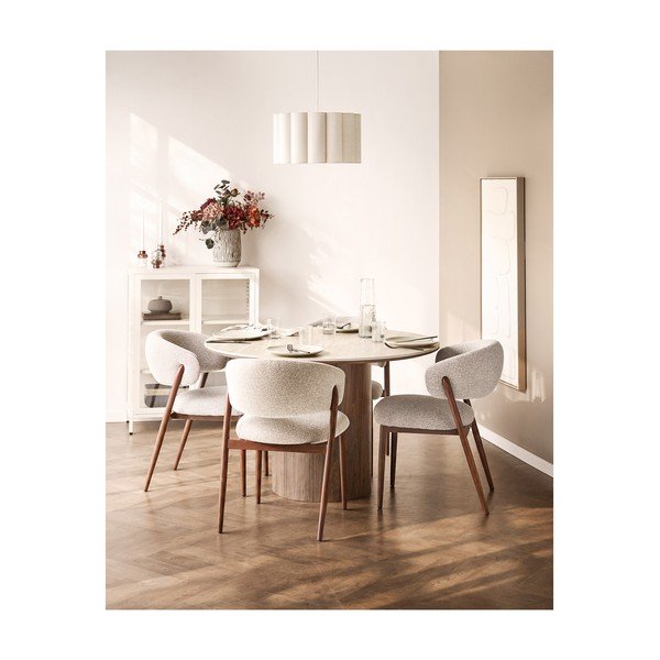 Iš keraminės plokštės apvalios formos valgomojo stalas ø 120 cm Delphi – House Nordic-image-2