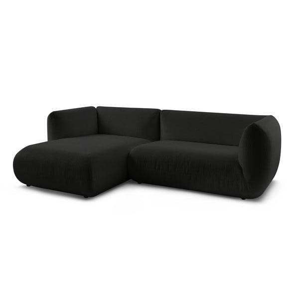 Tamsiai pilka velvetinė kampinė sofa (kairysis kampas) Lecomte - Bobochic Paris-image-3