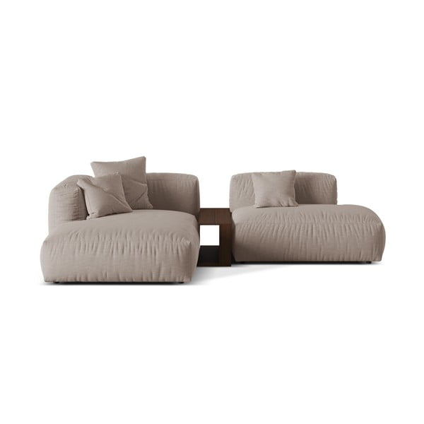 Modulinė kampinė sofa smėlio spalvos (su kairiuoju kampu) Martina – Micadoni Home