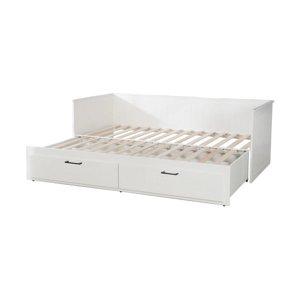 Ištraukiama vaikiška lova baltos spalvos su sandėliavimo vieta 90/180x200 cm Sylt – Roba-image-2