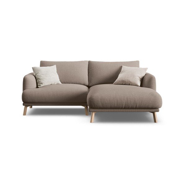 Taupe spalvos kampinė sofa (su dešiniuoju kampu/su gultu) Naomi – Micadoni -image-2