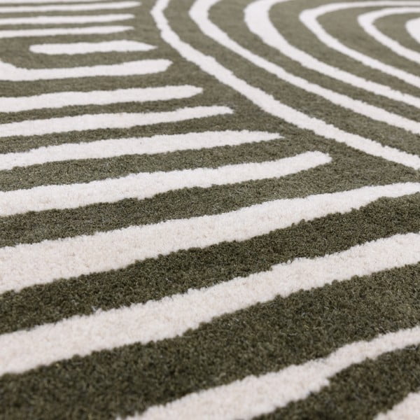 Rankų darbo iš vilnos kilimas žalios spalvos 120x170 cm Reef – Asiatic Carpets-image-3