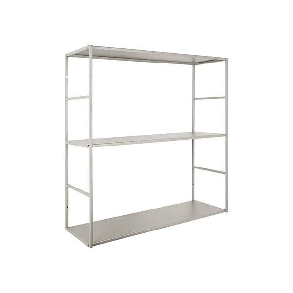 Pilkos spalvos metalinė sieninė lentyna PT LIVING Level, 60 x 60 cm-image-2