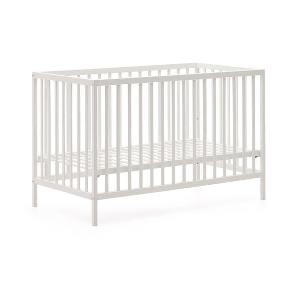 Vaikiška lovelė iš bukmedžio masyvo baltos spalvos 60x120 cm Shantal – Kave Home-image-2