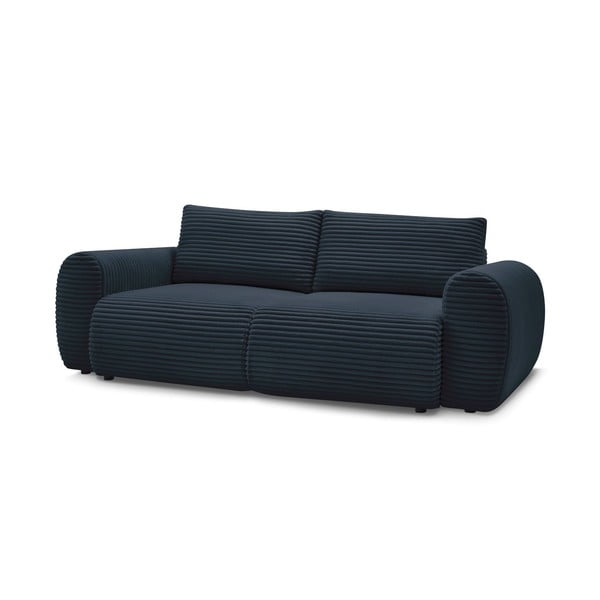 Iš kordinio velveto sulankstoma sofa tamsiai mėlynos spalvos 257 cm Lucien – Bobochic Paris-image-3