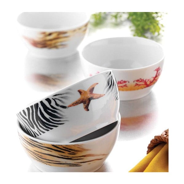 4 porcelianinių dubenėlių rinkinys "Sea bowls