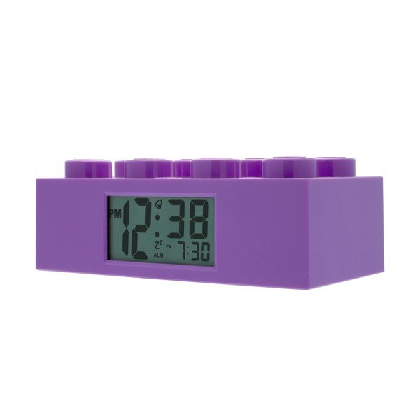 Violetinės spalvos laikrodis su žadintuvu LEGO® Brick-image-4