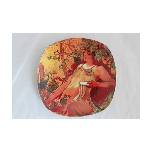 Alfonsas Mucha - 6 desertinių lėkščių rinkinys Ruduo-image-1