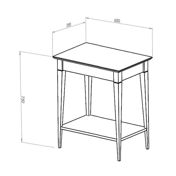 Baltas konsolinis staliukas Ragaba Mimo, plotis 65 cm-image-3