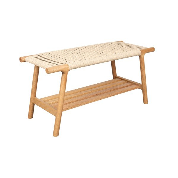 Šviesios natūralios spalvos medžio masyvo suolas Kintaro – Dutchbone-image-2