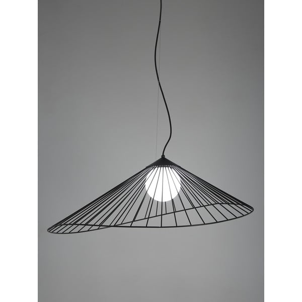 Juodas pakabinamas šviestuvas Westwing Collection Silvan-image-1